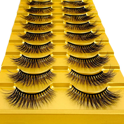 38 Styles 10 Pairs 3D Mink False Eyelashes – Natural Short & Long Fake Lashes Makeup Extension Kit