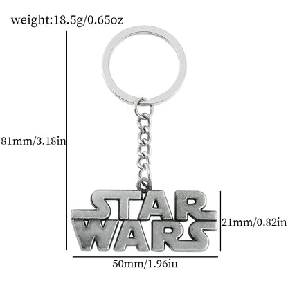 Star Wars Logo Keychain - Metal Bag Keyring for Men