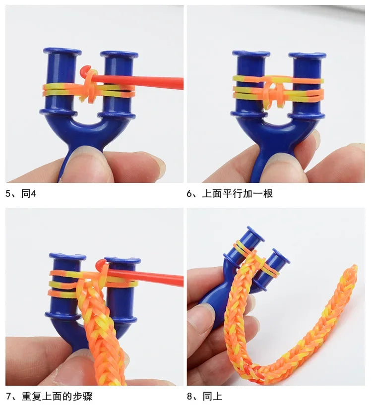 Creative Rainbow Loom Bands Set – Colorful DIY Rubber Bracelet Making Kit for Girls’ Crafts and Birthday Gifts