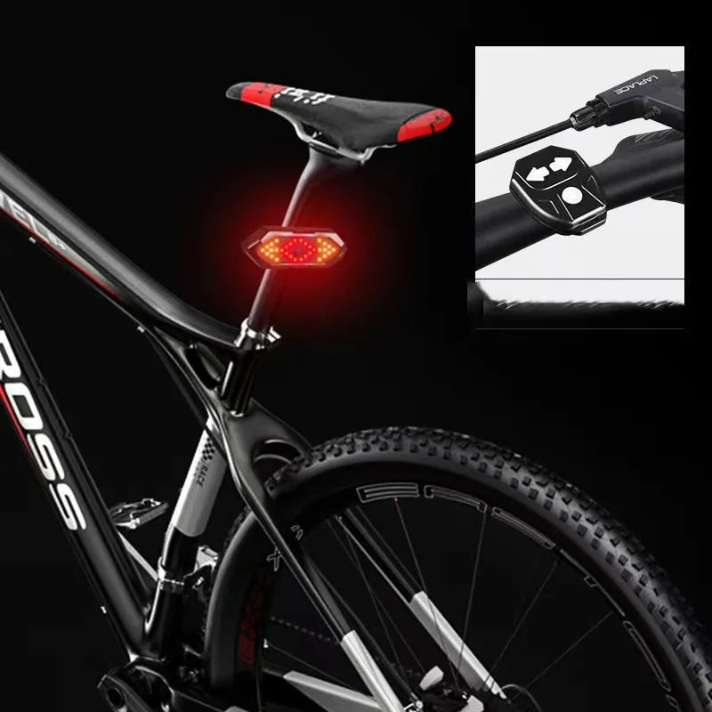 Wireless Bike Turn Signal Rear Light – USB Rechargeable LED Bicycle Tail Lamp with Remote Control Safety Warning Light