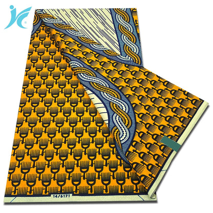 2026 African Real Wax Fabric - 100% Cotton Nigerian Ankara Dutch Batik Sewing Cloth