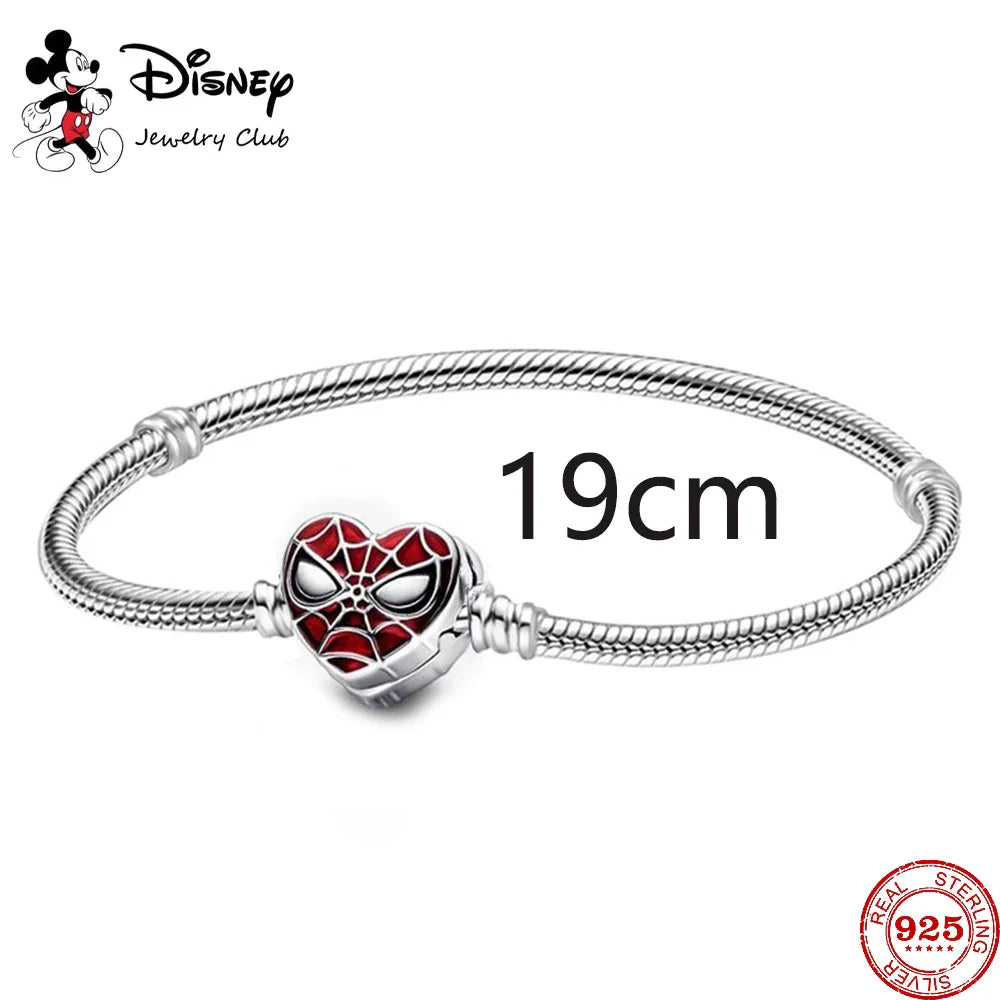 New 925 Sterling Silver Mickey Minnie Vinnie Charm – Beaded Fit for Original Pendant Bracelet, DIY Ladies Jewelry