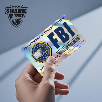 Magic Shark Holographic Laser Skin - Evil FBI Money Credit Bank Card Sticker Cover No Fade Protective Film