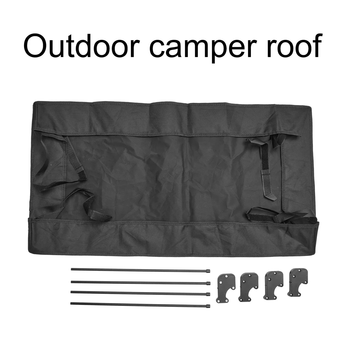 Removable Wagon Awning Canopy Sun Shade Cover for Trolley Cart with PE Cloth Tube Shelter