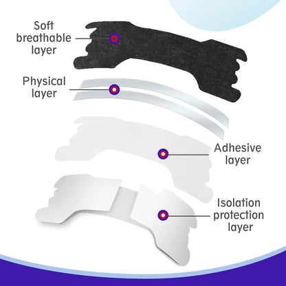 10-200PCS Black Nose Strips — Anti-Snoring Nose Patch for Better Sleep and Easier Breathing