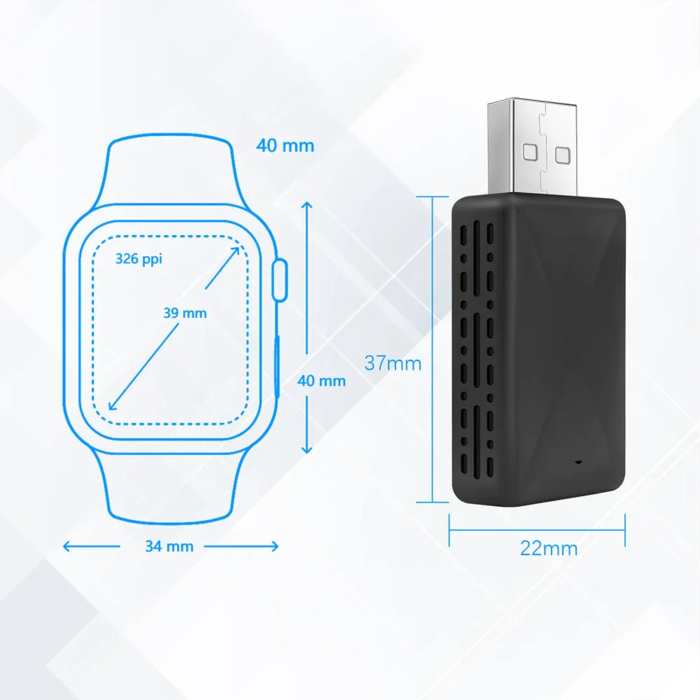 2-in-1 AI Box Mini Adapter – Wired to Wireless CarPlay & Android Auto, Plug and Play WiFi Smart Dongle, Compatible with 99% of Cars