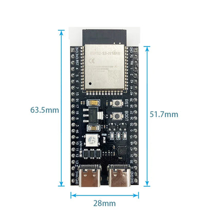 ESP32-S3 WROOM-1 Development Board - 44-Pin WiFi Bluetooth Module with 16MB Flash & 8MB PSRAM for Arduino IDE