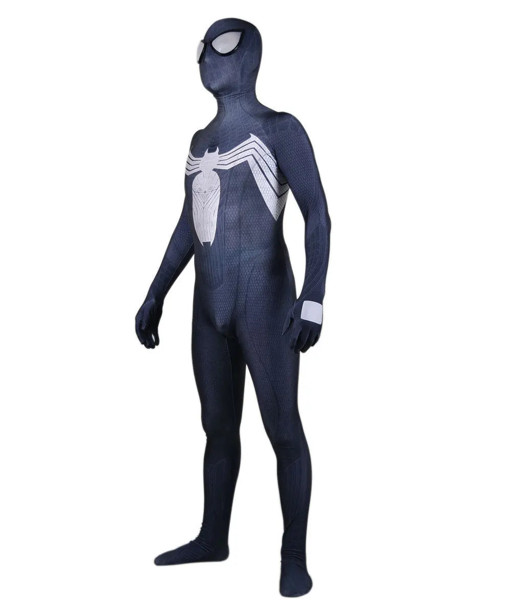 Halloween Venom Spider Cosplay Costume - Men’s Black Superhero Zentai Bodysuit for Parties & Events