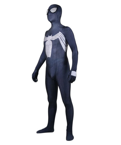 Halloween Venom Spider Cosplay Costume - Men’s Black Superhero Zentai Bodysuit for Parties & Events