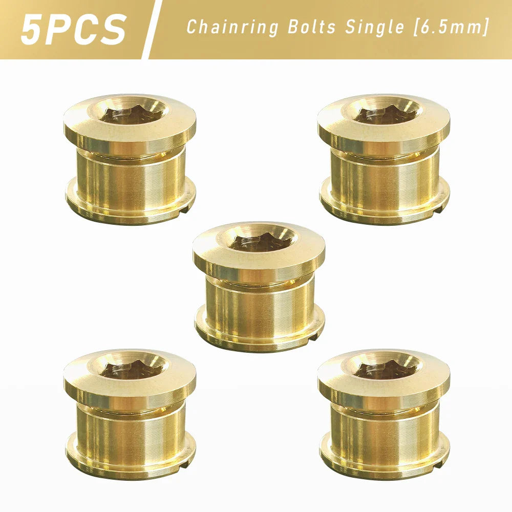 Titanium Alloy Chainring Bolts 4–5PCS MTB Road Bike Crank Screws Single & Double Chainring Hardware 6.5–10.5mm