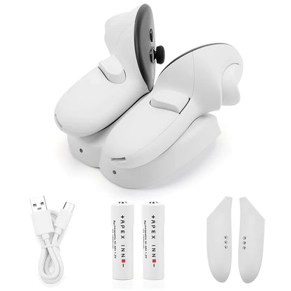 Controller Charging Station for Oculus Quest 3 – 20W Fast Charging with 2 Rechargeable Batteries, Meta Quest 3 VR Accessory