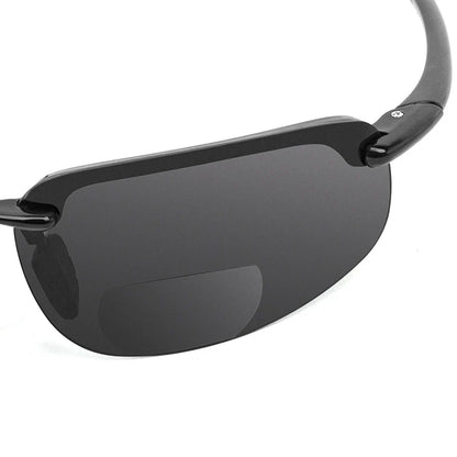 MAXJULI Bifocal Sunglasses for Men & Women - Ultra Lightweight TR90 Frame, UV Protection & Sun Reading Glasses (8001)