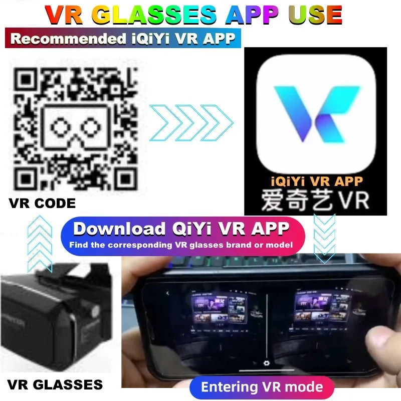 Original J20 4K VR Headset - 3D Virtual Reality Glasses Box with Stereo & Rocker for iOS/Android Phones up to 6.7"