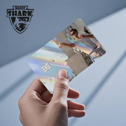 Magic Shark Holographic Laser Skin - Evil FBI Money Credit Bank Card Sticker Cover No Fade Protective Film