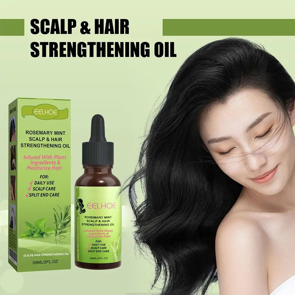 Batana Rosemary Mint Hair Oil - Biotin Scalp Strengthening Treatment for Dry Hair Split Ends and Nourishing Care