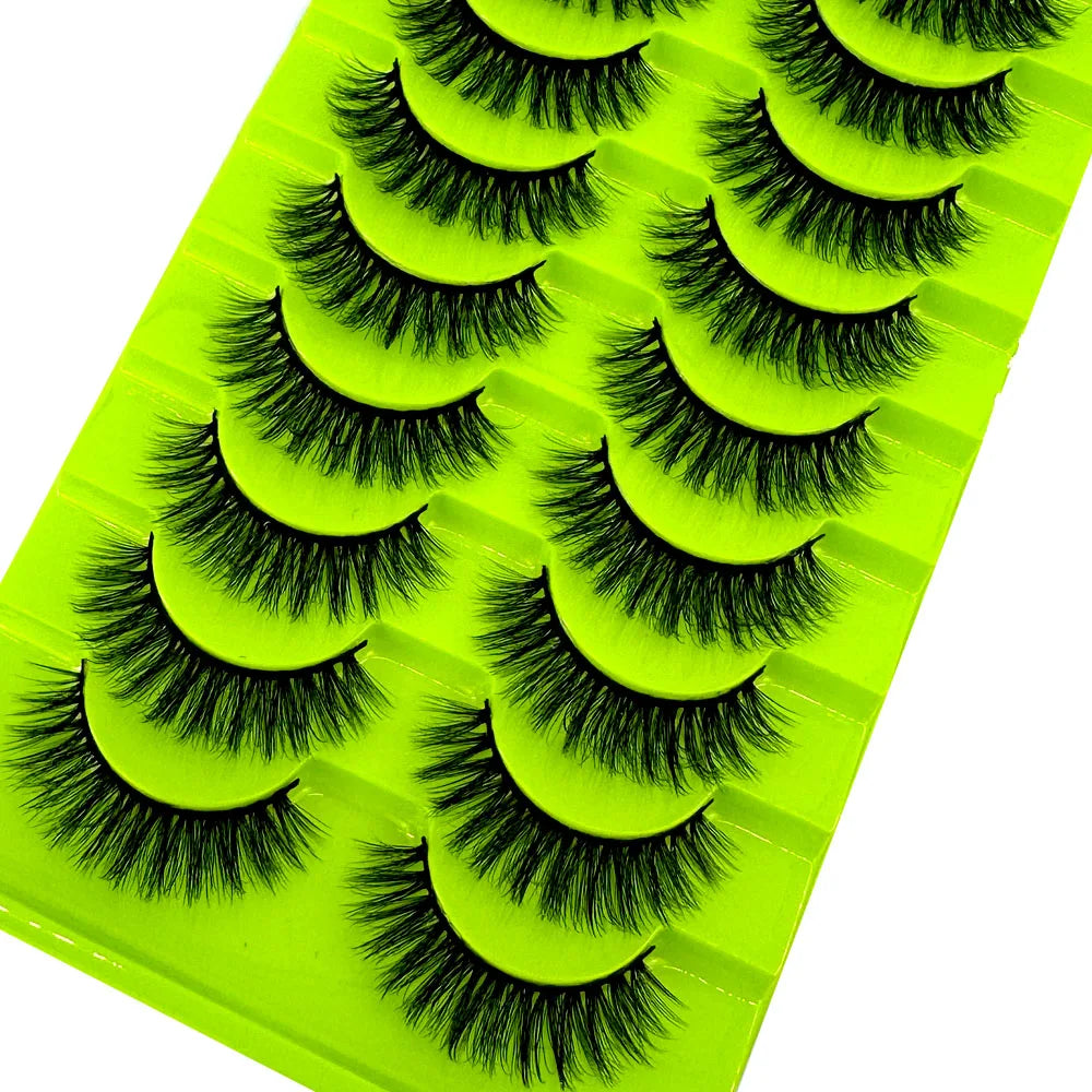 38 Styles 10 Pairs 3D Mink False Eyelashes – Natural Short & Long Fake Lashes Makeup Extension Kit