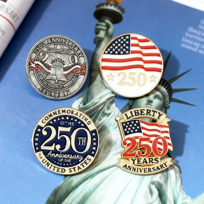 2026 USA 250th Anniversary Pin - Patriotic Enamel Brooch Jewelry Gift for Men and Women Independence Day Celebration