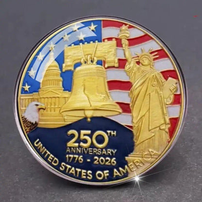250th Anniversary USA Commemorative Pin - Liberty Eagle Patriotic Badge Brooch 1776-2026 Collectible Gift