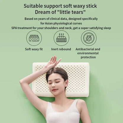 Thai Natural Latex Memory Pillow — Adult Cervical Sleeping Pillow for Home & Dormitory