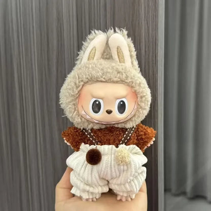 17cm Labubu V1–V2 Trendy Doll Clothes & Accessories – Idol Outfit for Kids Gift