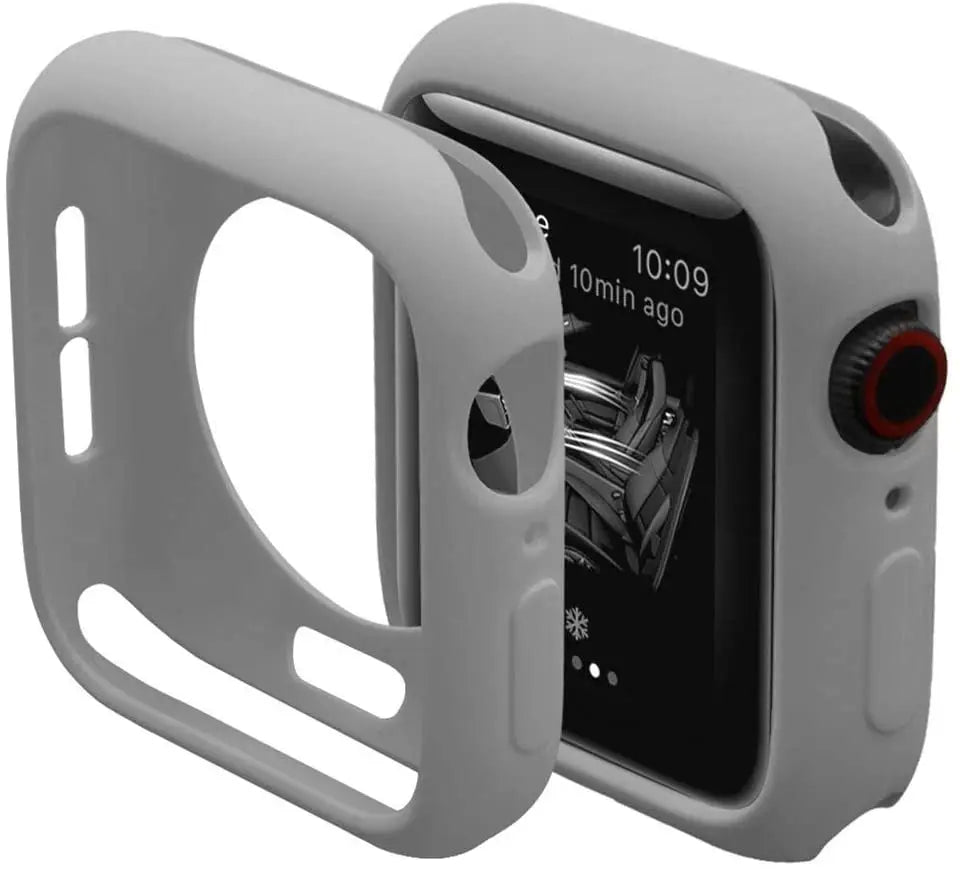 Apple Watch Silicone Case Cover - Soft Bumper Protective Accessory for Ultra 49mm Series 9 8 7 SE 6 5 45mm 41mm 44mm 40mm