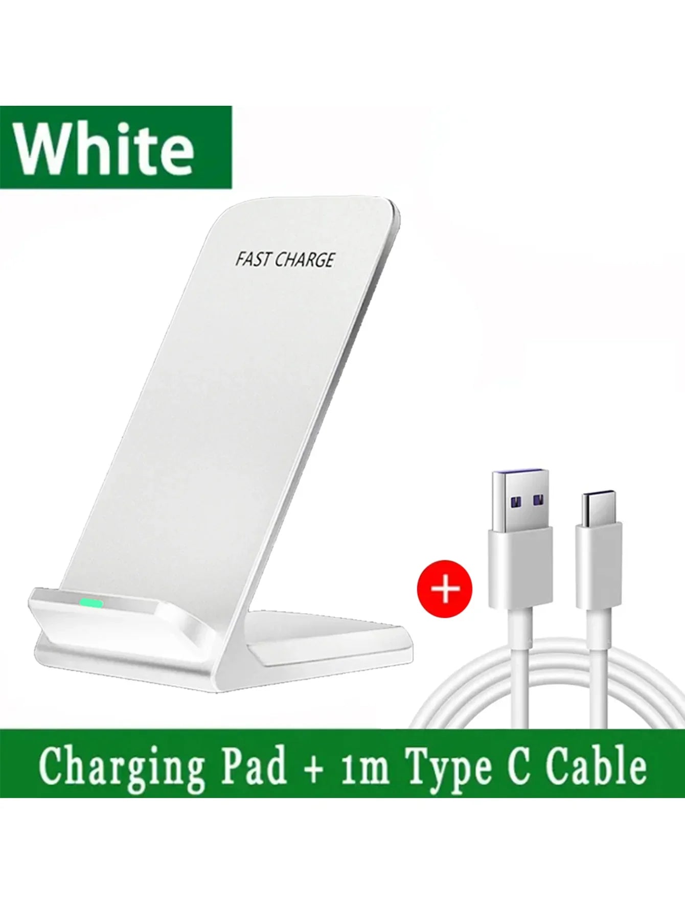 30W Wireless Charger Stand - Fast Charging Pad Dock for iPhone 17/16/15/14/13, Samsung & Xiaomi