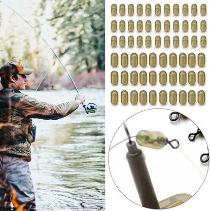 Carp Fishing Accessories Set - 50PCS Swivels Stop Beads & Quick Change Tackle Kit