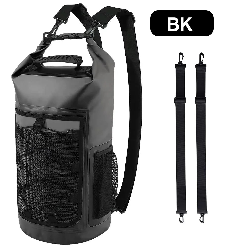 25L Waterproof Dry Bag Backpack - Roll-Top Outdoor Swimming, Kayaking & Camping Bag