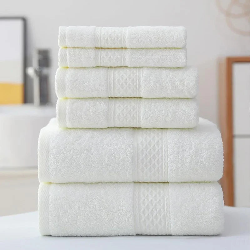 3pcs Luxurious Cotton Towel Set – Ultra Soft, Highly Absorbent Bath, Hand & Washcloth Towels for Home Bathroom