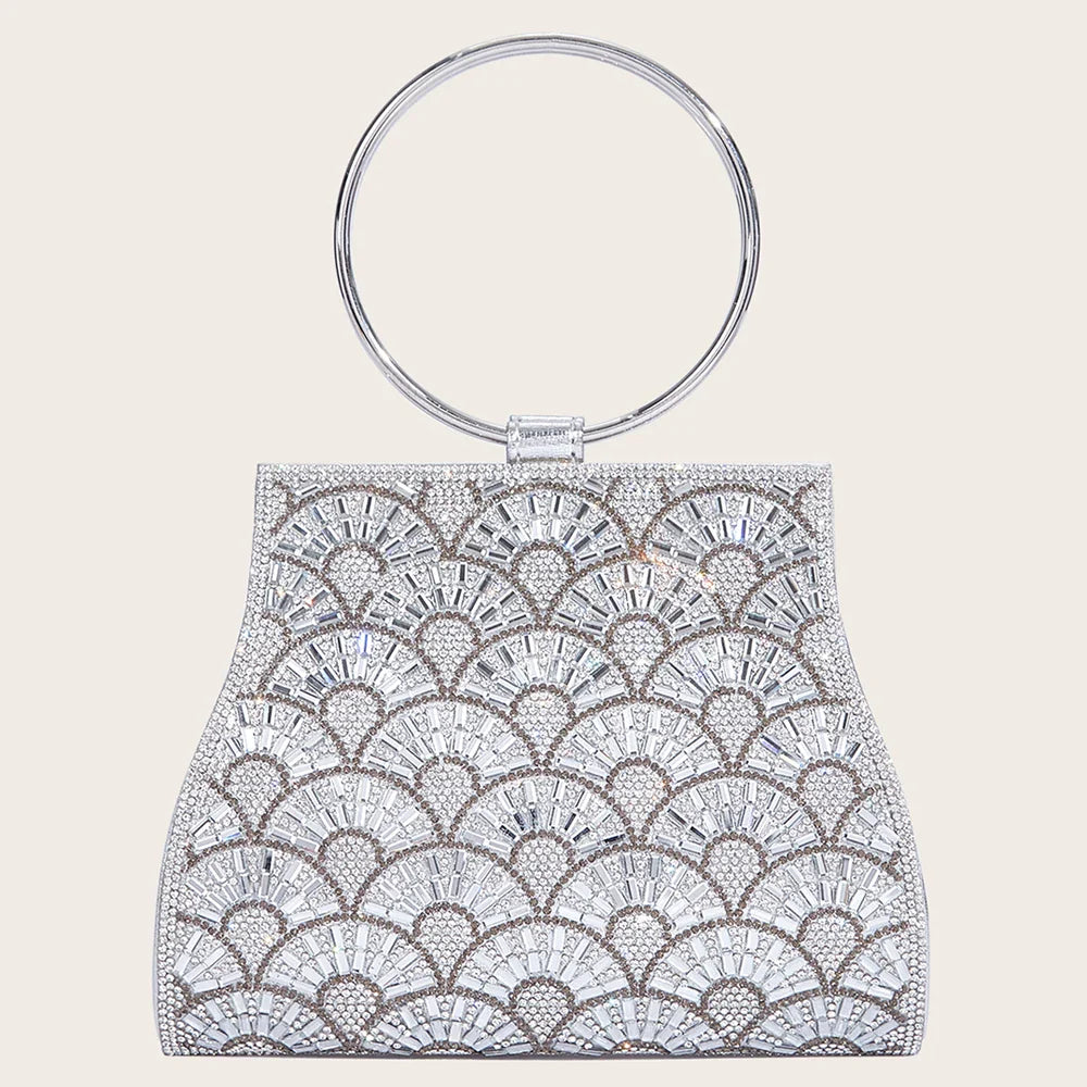 Women’s Rhinestone Diamond Evening Bag – Bridal Clutch Purse for Party, Wedding & Special Occasions