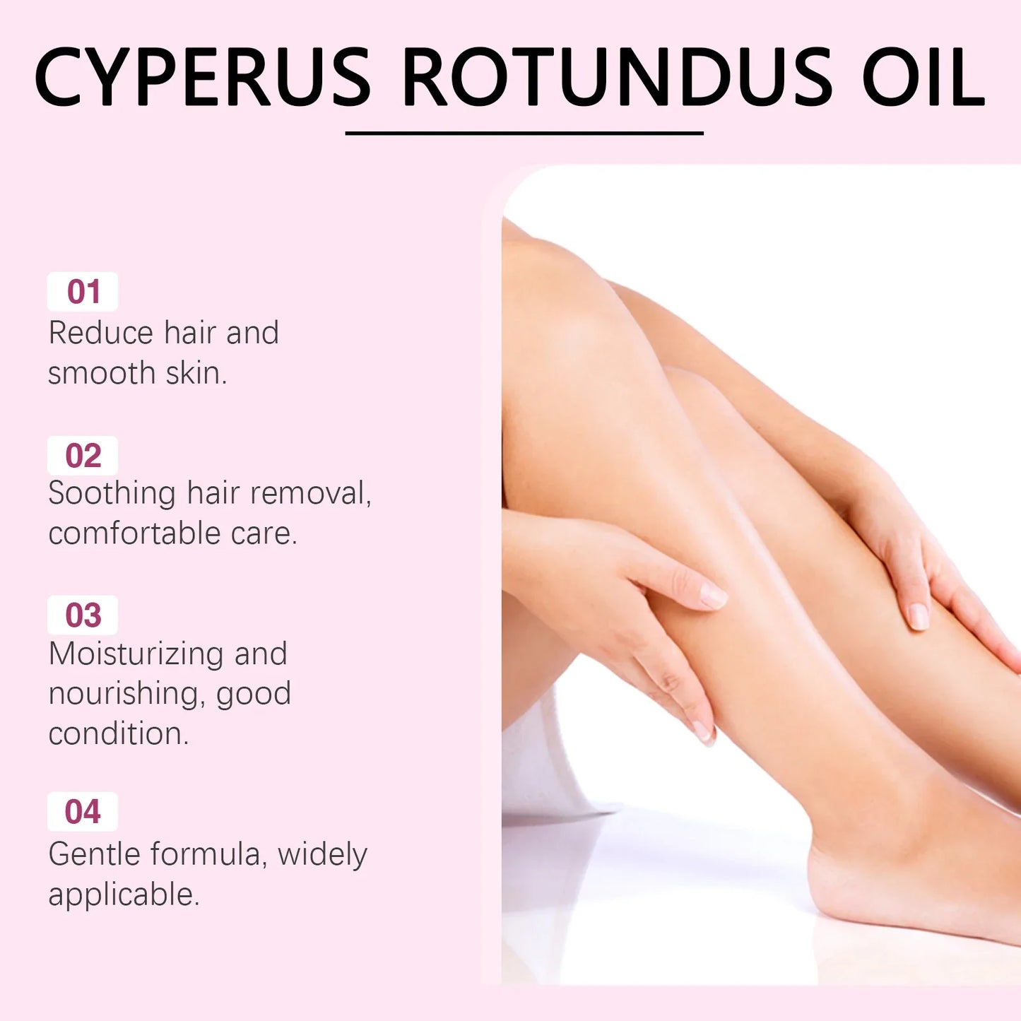 Cyperus Rotundus Hair Removal Oil - Gentle Body Care Oil for Smooth, Moisturized Skin