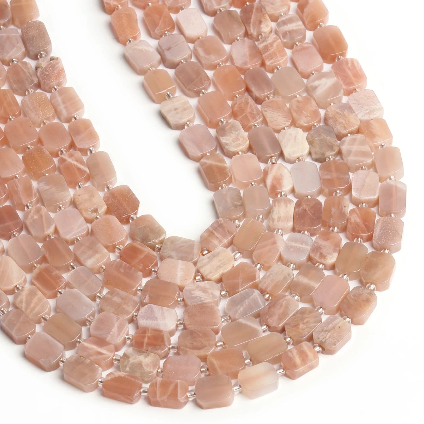 Natural Gemstone Rectangle Beads - 8x12mm Amethyst Citrine Lapis Lazuli Spacer Beads for DIY Jewelry Making & Bracelets