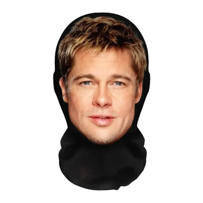 3D Realistic Face Mask - Celebrity Style Full Face Stretch Mesh Cosplay Balaclava for Role Play, Hip Hop & Costume Events