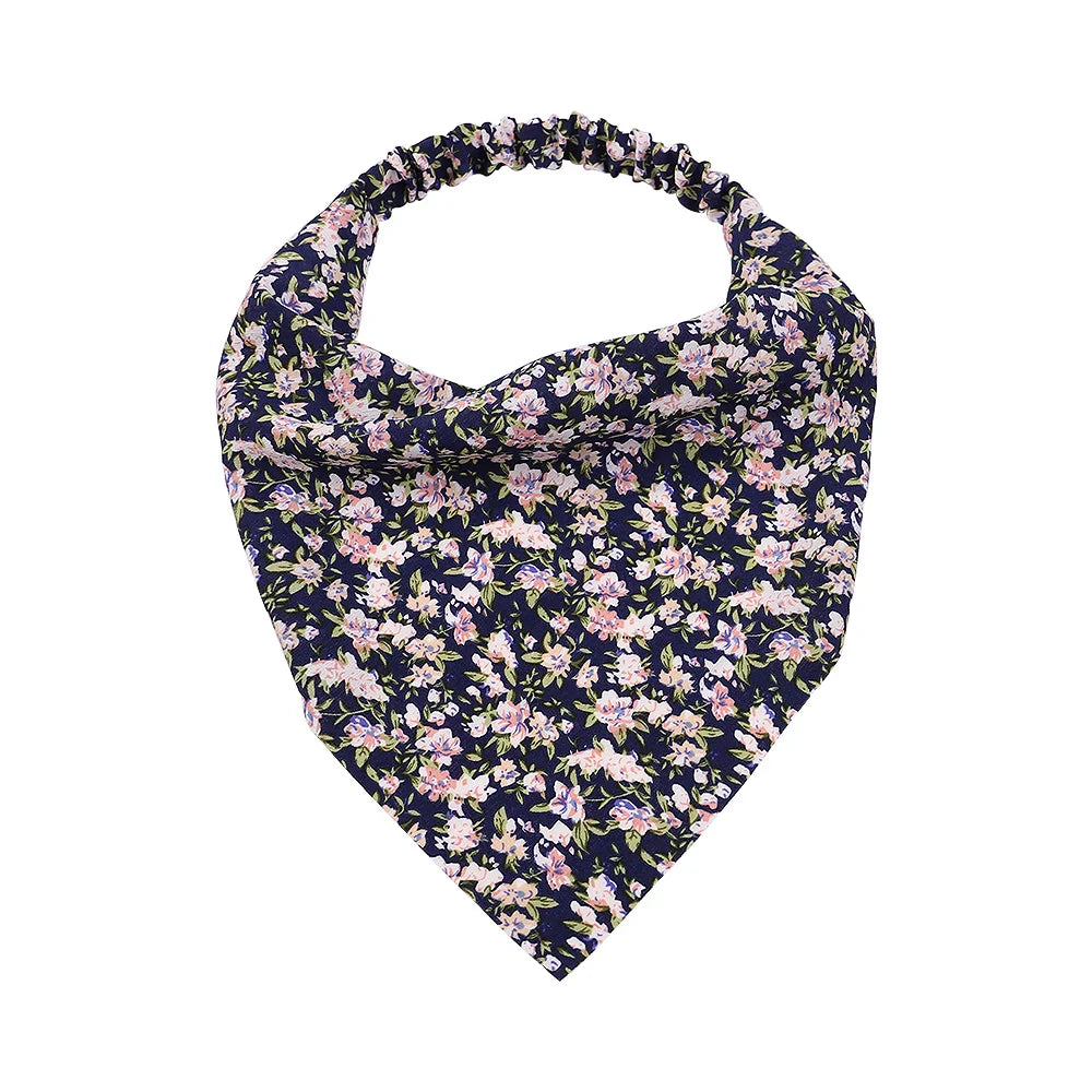 Vintage Boho Suede Headbands for Women – Soft Solid Print Cross Knot Elastic Hairbands & Bandanas for Girls