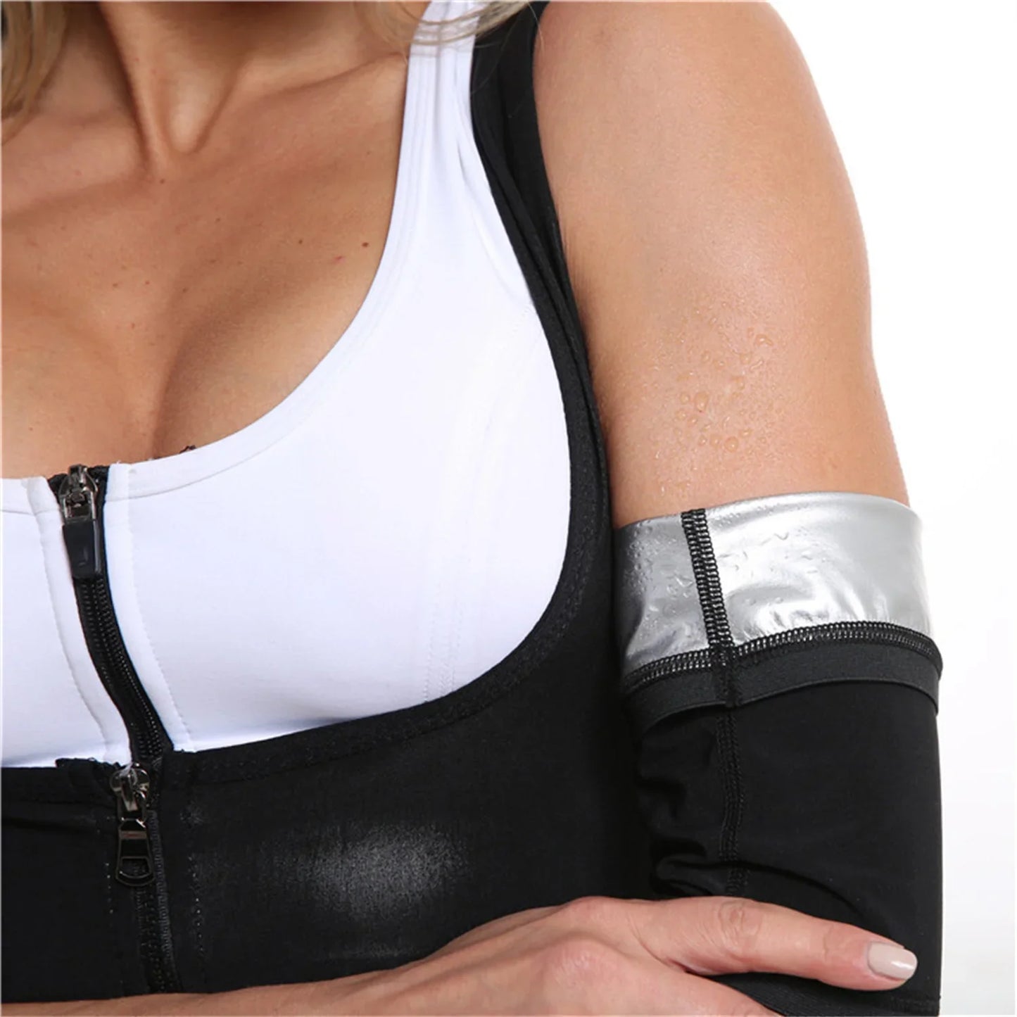 Women's Sauna Arm Sleeves - Sweat Slimming Arm Covers for Yoga, Running & Exercise