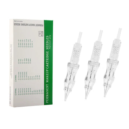 Professional PMU Cartridge Needles – 1R 3R 5R Screw Tips for P300 Rotary Tattoo Machine, Eyebrow & SMP Use