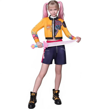 Girls Rumi Zoey Mira Cosplay Costume – 3D Print K-Pop Demon Hunters Suit Set for Stage, Performance & Halloween Party