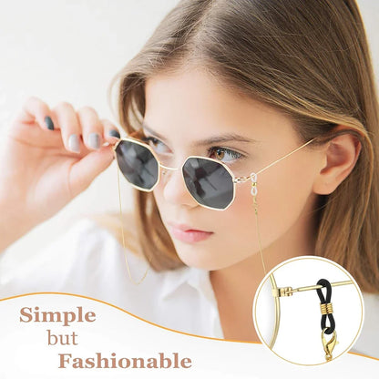 120PCS Eyeglass Chain Connector Set - Adjustable Anti-Slip Silicone Strap Holders for Women’s Glasses & Sunglasses