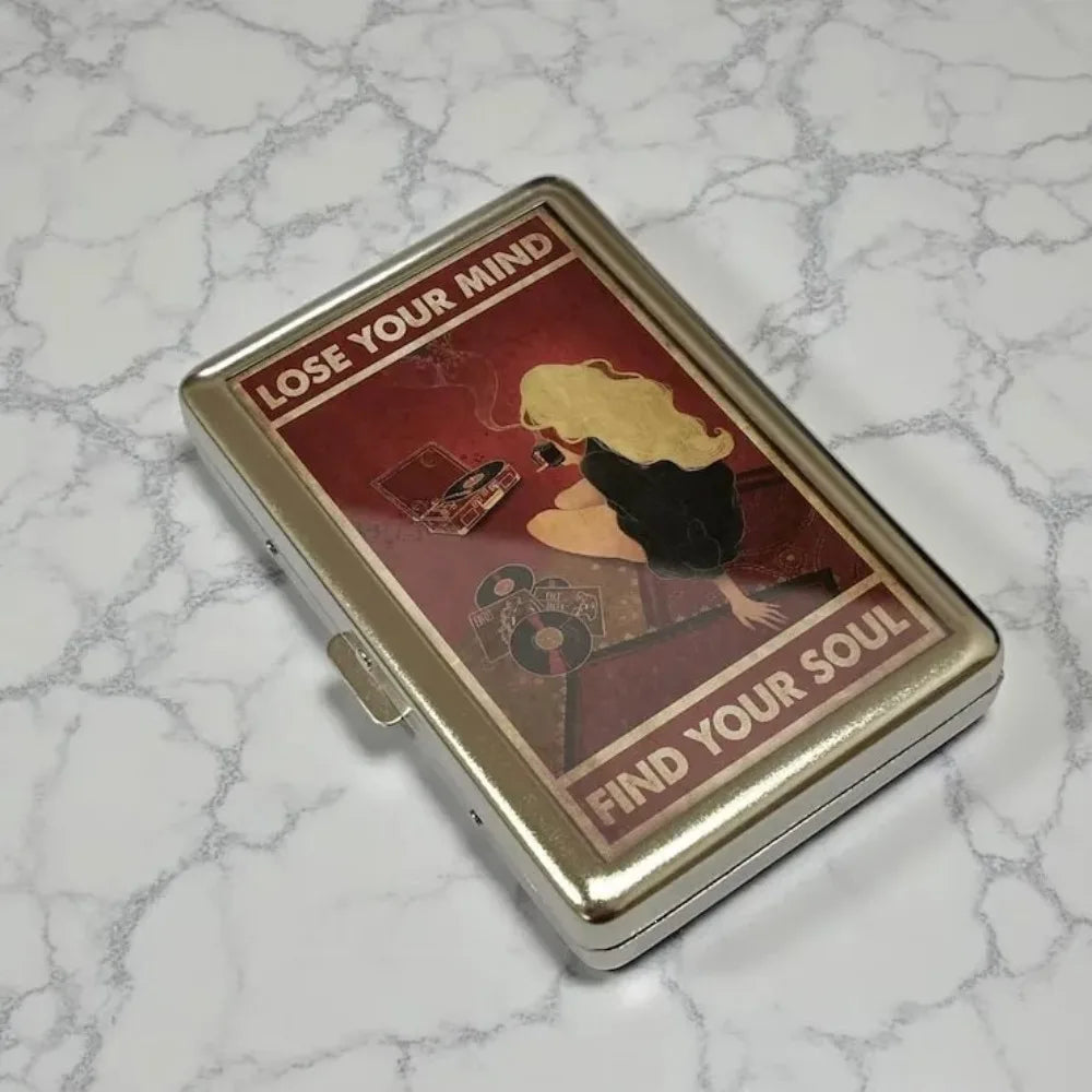 Vintage Metal Card Case - Easy Snap Multi-Function Card Holder with Versatile Compact Design