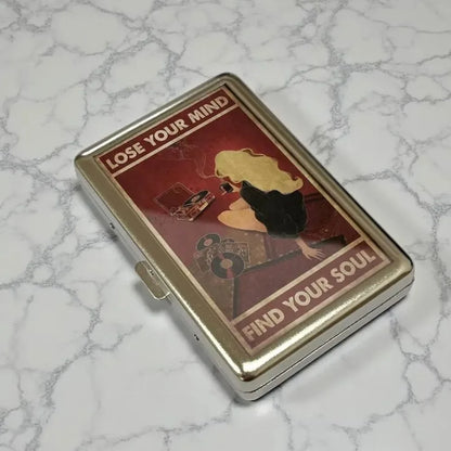 Vintage Metal Card Case - Easy Snap Multi-Function Card Holder with Versatile Compact Design