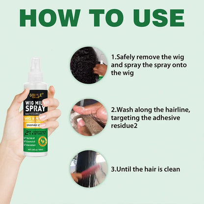 100ml Wig Milk Moisturizing Spray - Leave-In Conditioner for Synthetic Hair Frizz Control & Shine Care
