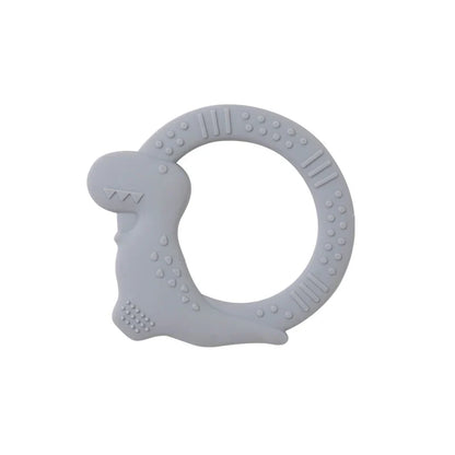 BPA Free Silicone Dinosaur Teether - Baby Molar Stick Chew Toy for Toddlers Infant Teething Relief