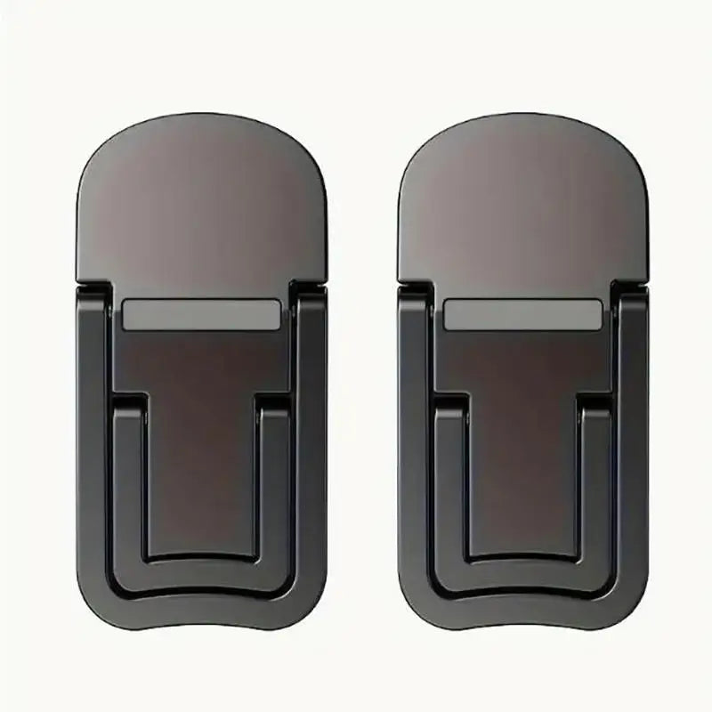 2PCS Mini Foldable Laptop Stand – Portable Adjustable Notebook & Keyboard Riser with 2 Angles, Self-Adhesive Invisible Design
