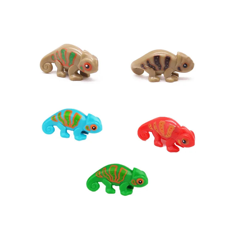 MOC Animal Scene Building Blocks – Zoo & Wildlife DIY Toy Bricks with Ducks, Cats, Dogs, Penguins, Eagles, Wolves, Bears, Deer, Sharks, Snakes, Mice, Sheep (K055)