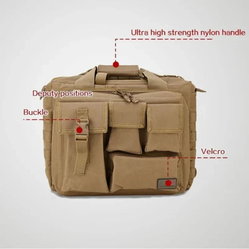 New Tactical Molle Backpack – Nylon Messenger Shoulder Bag, Laptop Briefcase, Outdoor