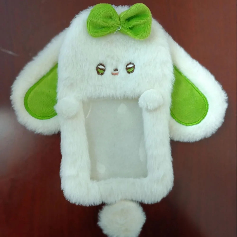 Multifunctional Rabbit & Dog Photocard Case - Cute Photo Card Holder for Idol Photos, Collectibles & Protective Storage