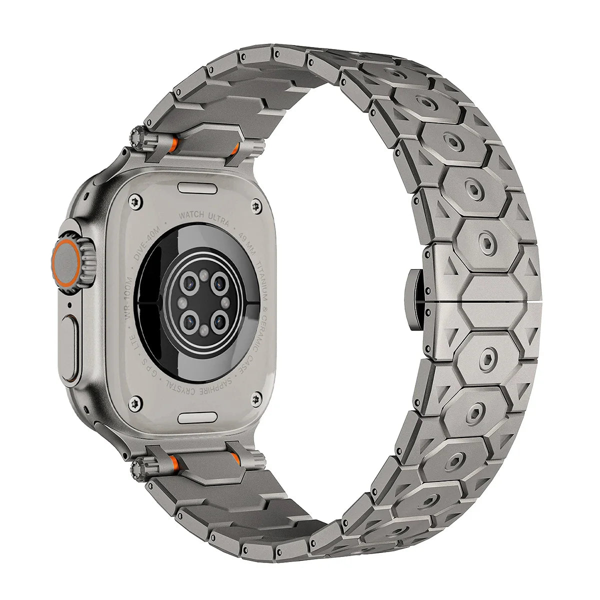 Luxury Titanium Metal Strap for Apple Watch — Stainless Steel Bracelet for Series 5-10 Ultra 2 (42mm-49mm)