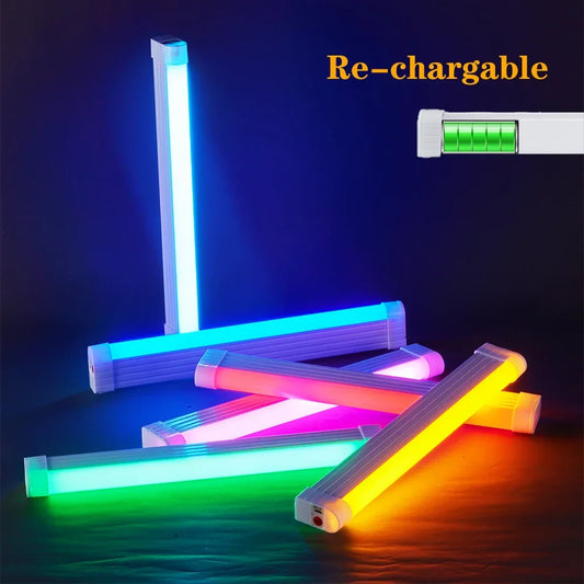 LED Video Light Wand – Handheld & Hanging Fill Light for Photography, Vlog, Live Streaming, Rechargeable Bedside Lamp