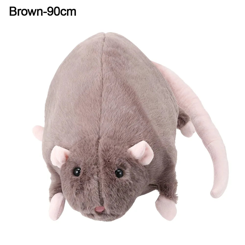Cute Mouse Plush Doll 35/50cm - Cartoon Flower Branch Rat Stuffed Animal Birthday Gift