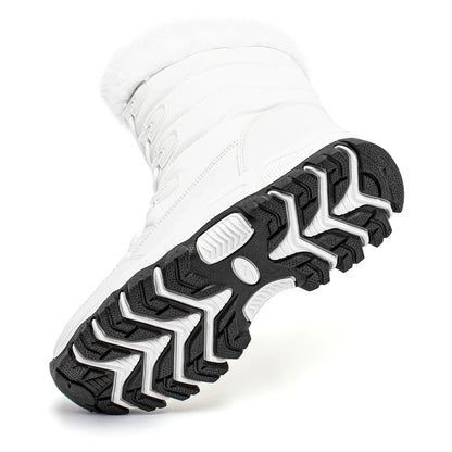 HOBIBEAR Women’s Winter Snow Boots – Waterproof Faux Fur Lined Non-Slip Lace-Up Outdoor Shoes